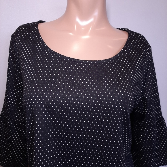 REITMANS Dotted Bell Sleeve Boxy Boat Neck Top - Picture 6 of 11